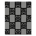 Monochrome Interlocking Square Motif Rug