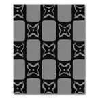 Monochrome Interlocking Square Motif Rug