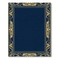 Golden Art Nouveau Floral Border Rug