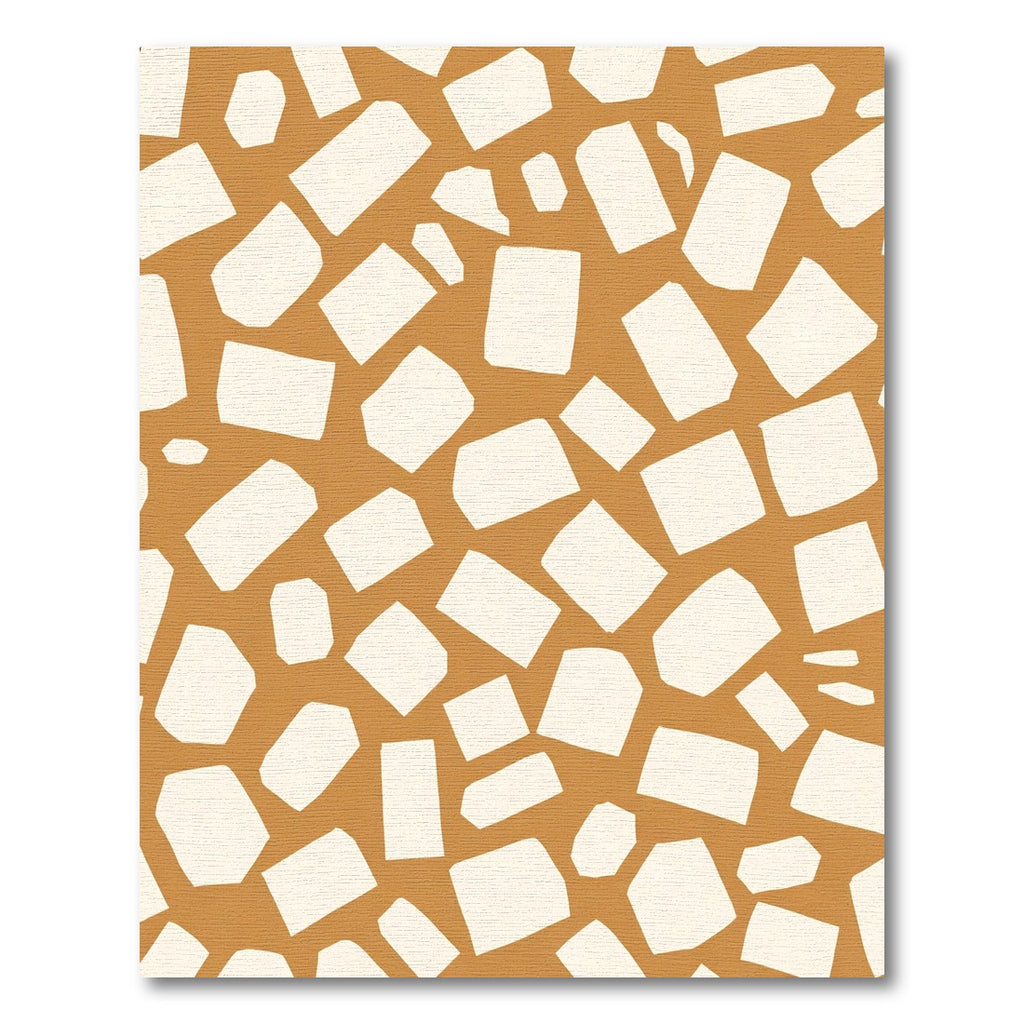 Amber Cream Abstract Terrazzo Stones Rug