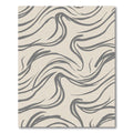 Gray Abstract Swirl Flow Rug