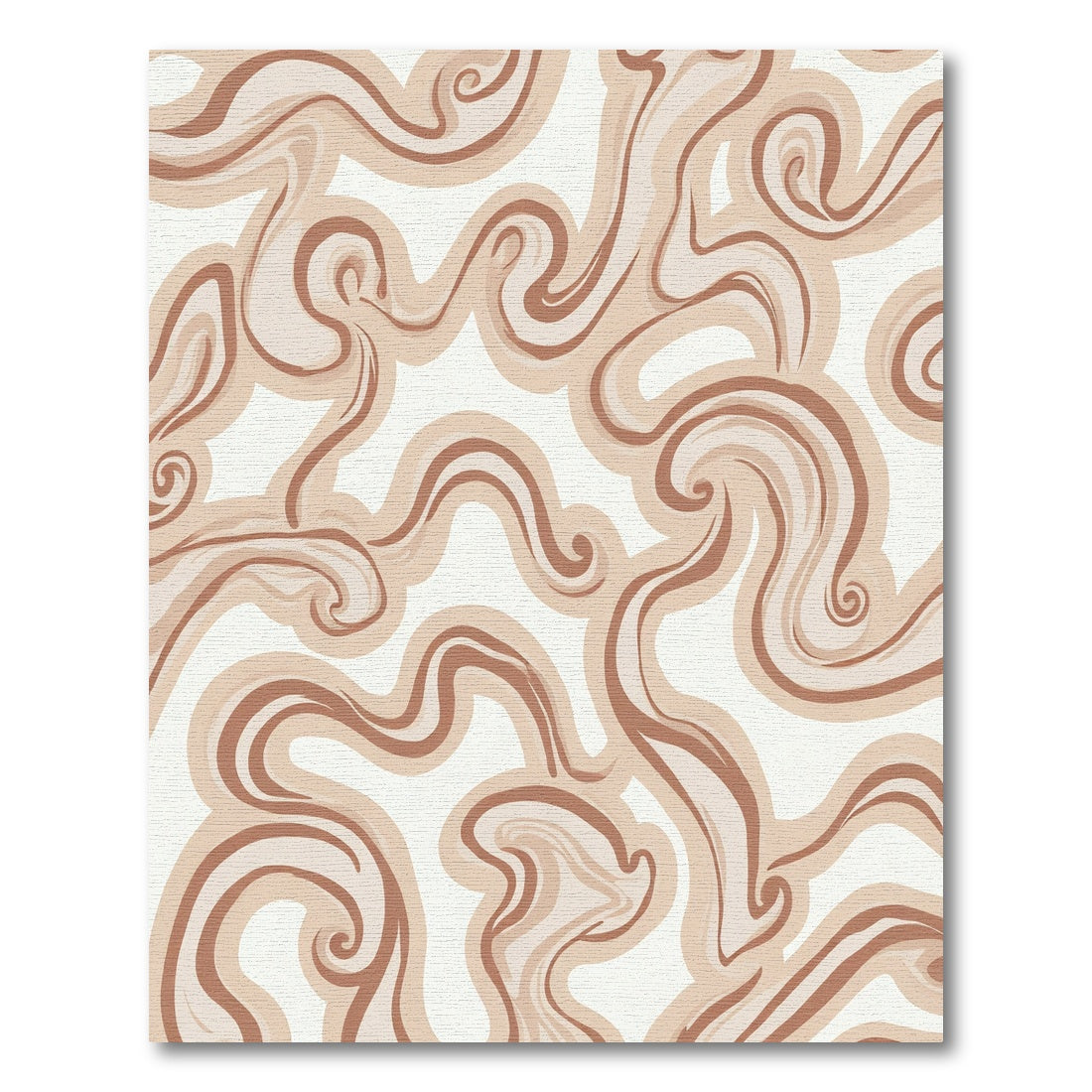 Warm Earth Swirl Abstract Rug