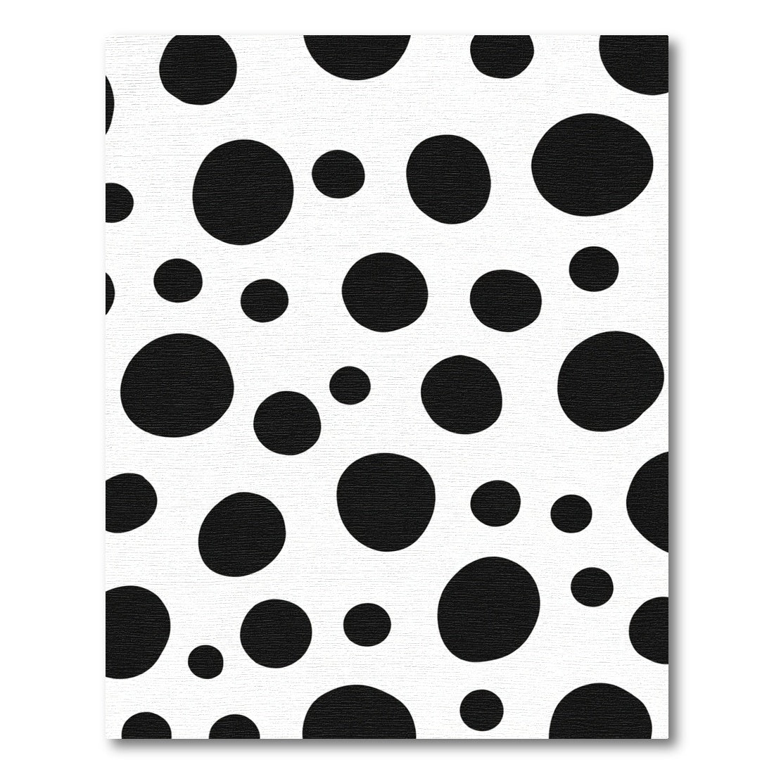 Classic Black White Polka Dot Scatter Rug