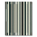 Modern Cream Black Vertical Stripe Rug