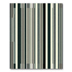 Modern Cream Black Vertical Stripe Rug