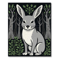 Gray Hare Woodland Grove Composition Rug