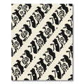 Abstract Black Human Figures Cream Rug