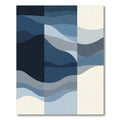 Deep Blue Gradation Wave Art Rug