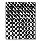 Black White Optical Illusion Tessellation Rug