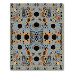 Geometric Circuit Board Inspired Rug
