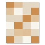 Warm Neutral Square Gingham Rug