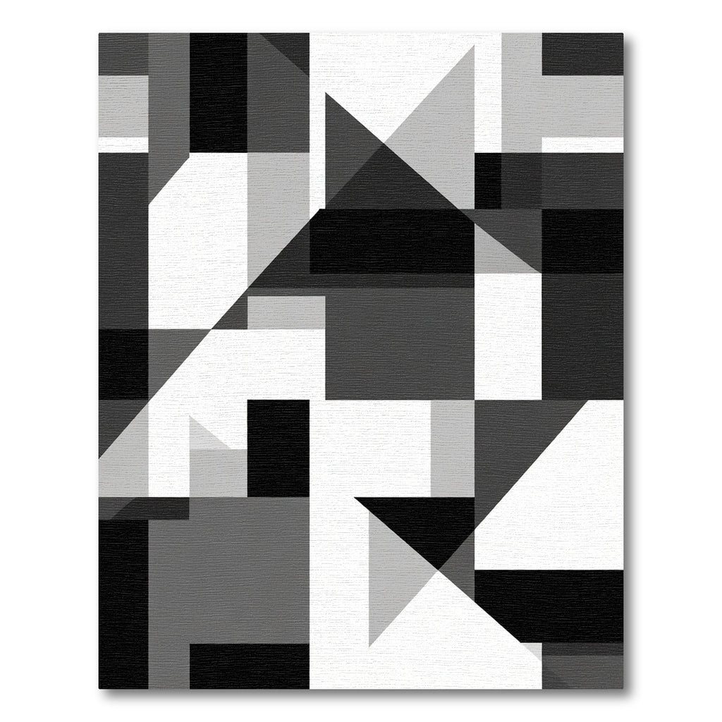 Monochromatic Geometric Abstract Blocks Rug