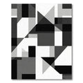 Monochromatic Geometric Abstract Blocks Rug