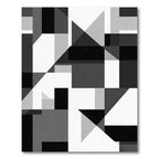 Monochromatic Geometric Abstract Blocks Rug