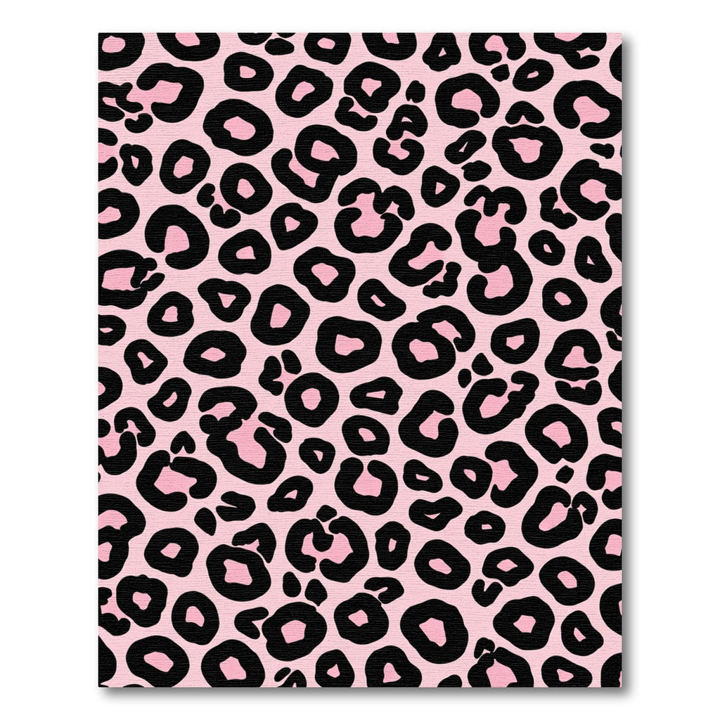 Pink Black Leopard Spots Rug