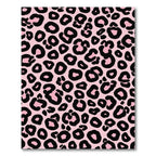 Pink Black Leopard Spots Rug
