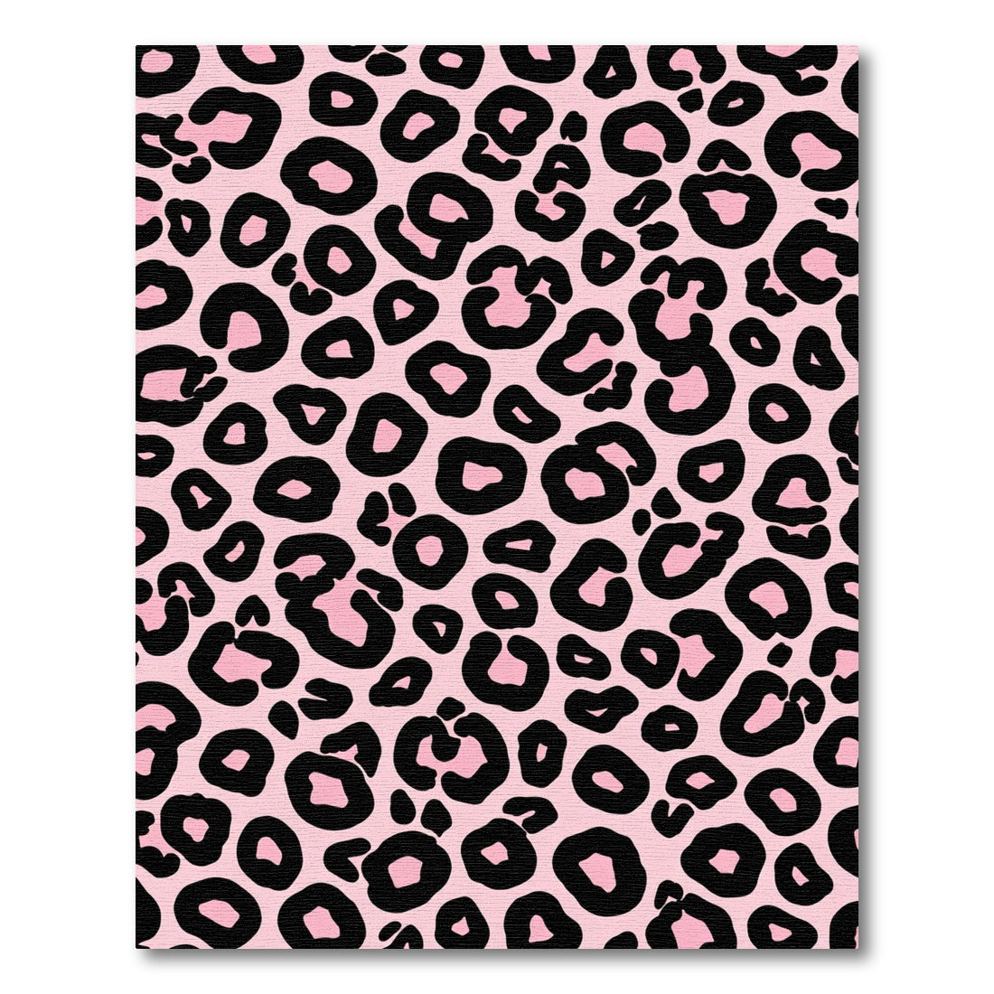 Pink Black Leopard Spots Rug