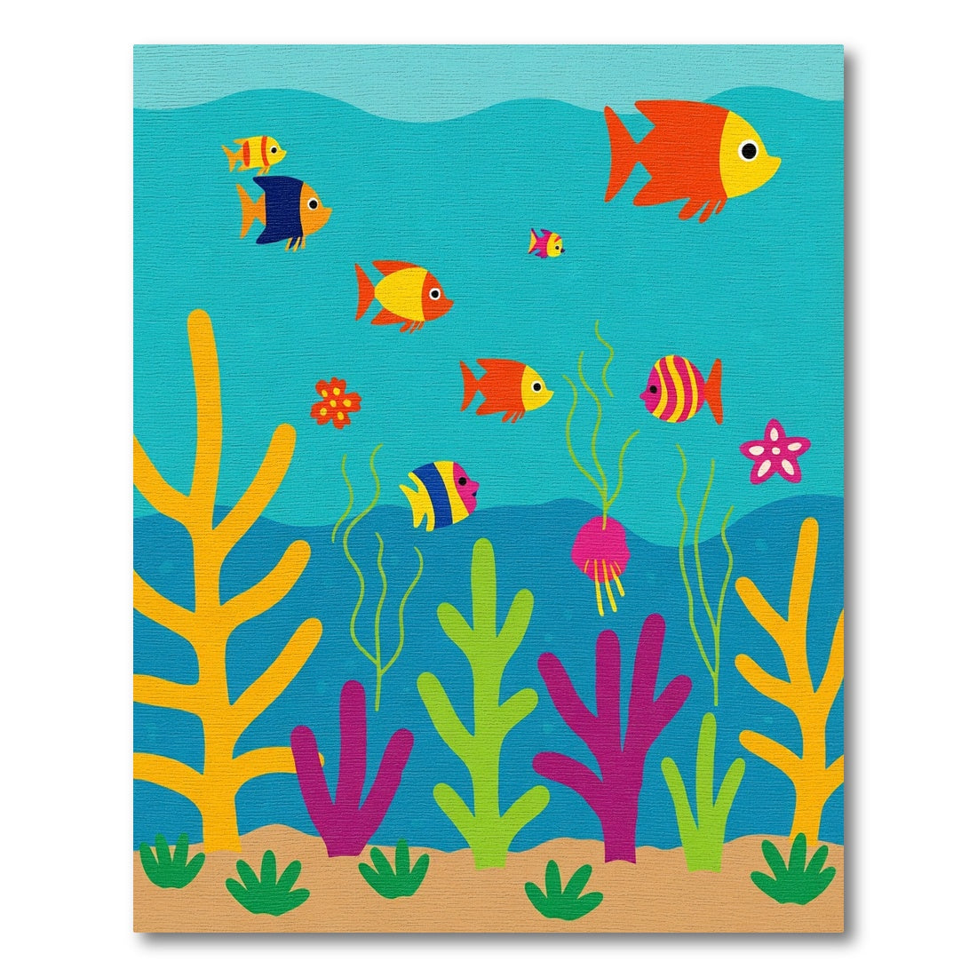 Terracotta Coastal Area Rug for Playroom, Washable Low-Pile | Pattera