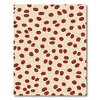 Rustic Red Speckled Contemporary Rug