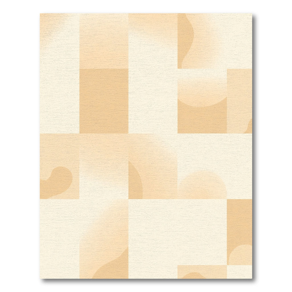 Blended Peach Geometric Squares Aura Rug