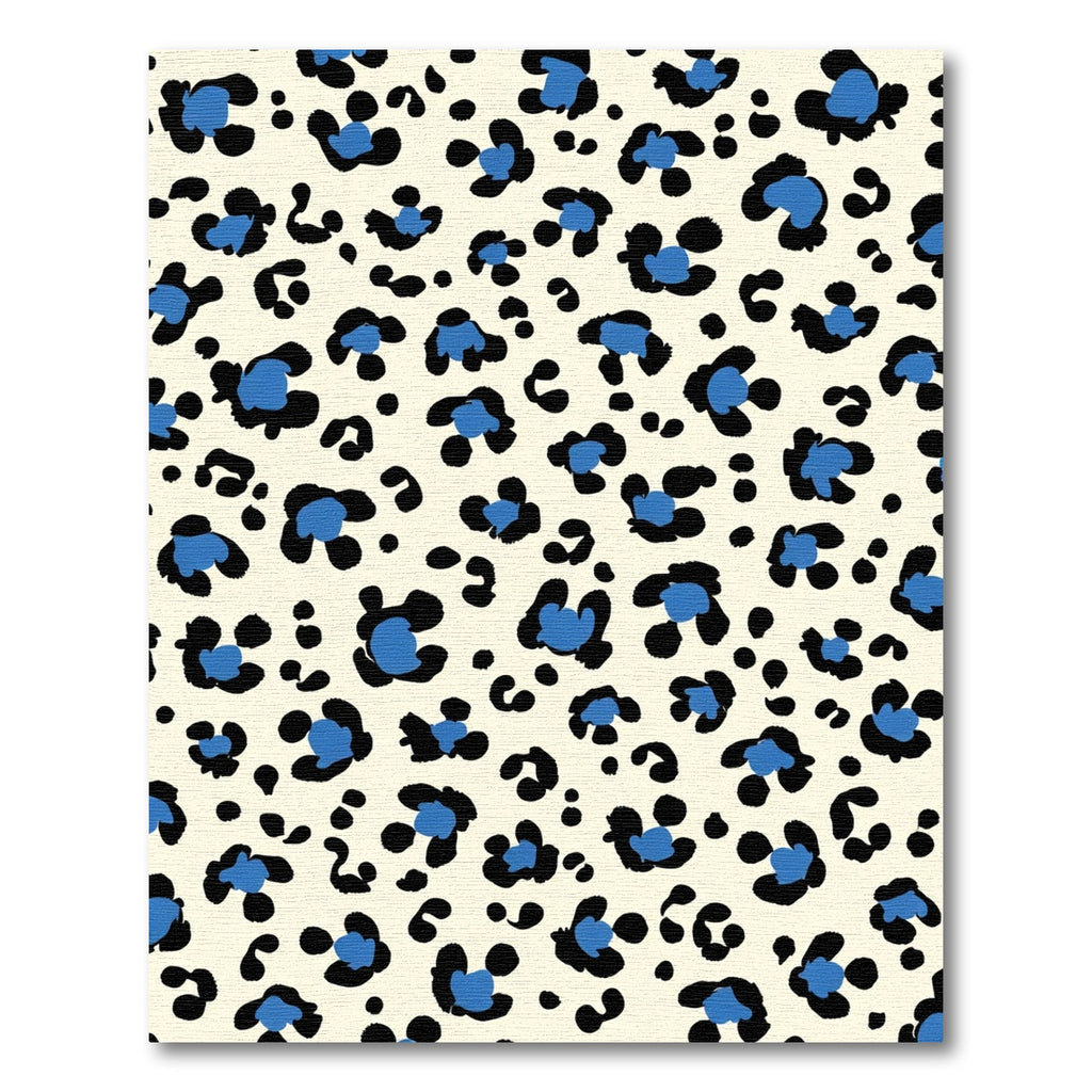 Chic Blue Leopard Spots Ragdoll Rug
