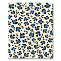 Chic Blue Leopard Spots Ragdoll Rug