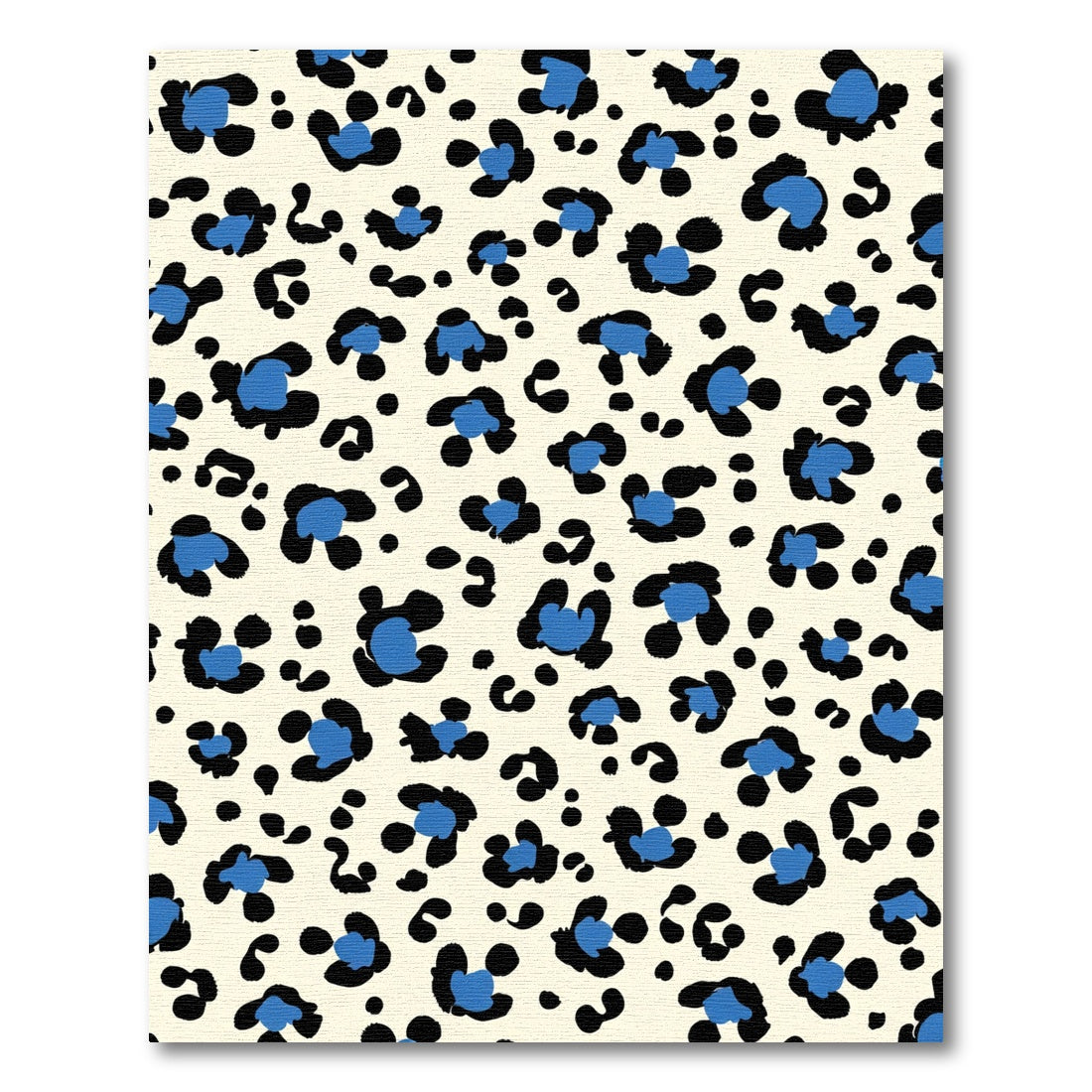 Chic Blue Leopard Spots Ragdoll Rug