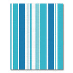 Aqua and Cobalt Vertical Stripe Rug