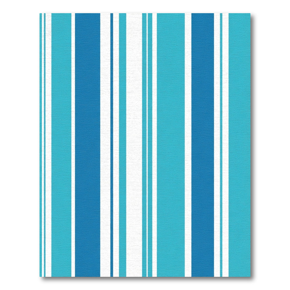 Aqua and Cobalt Vertical Stripe Rug