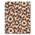 Cream Brown Red Organic Bloom Collage Rug
