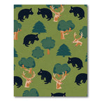 Forest Animals Deer And Bears Whimsical Woodland Rug