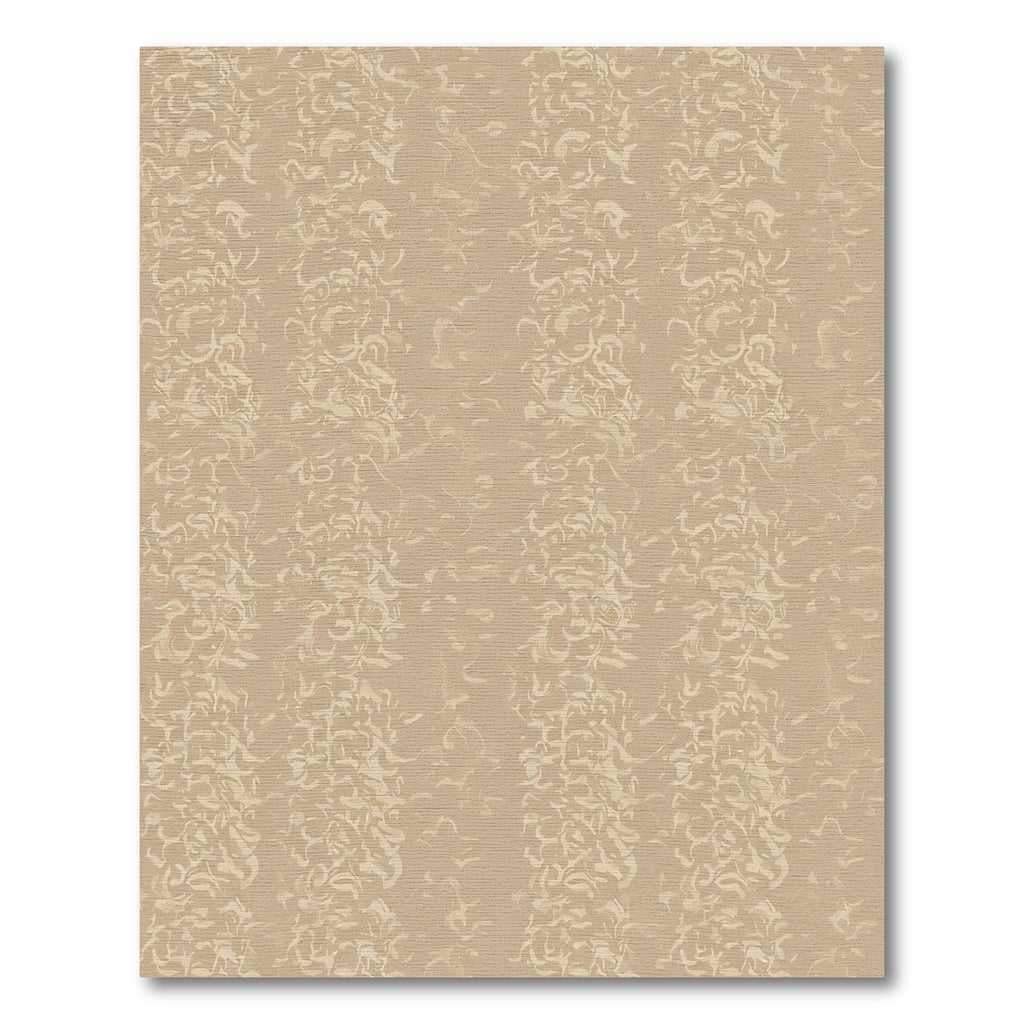Soft Beige Abstract Vertical Swirls Rug