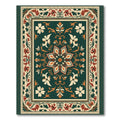 Traditional Red Floral Medallion Rug
