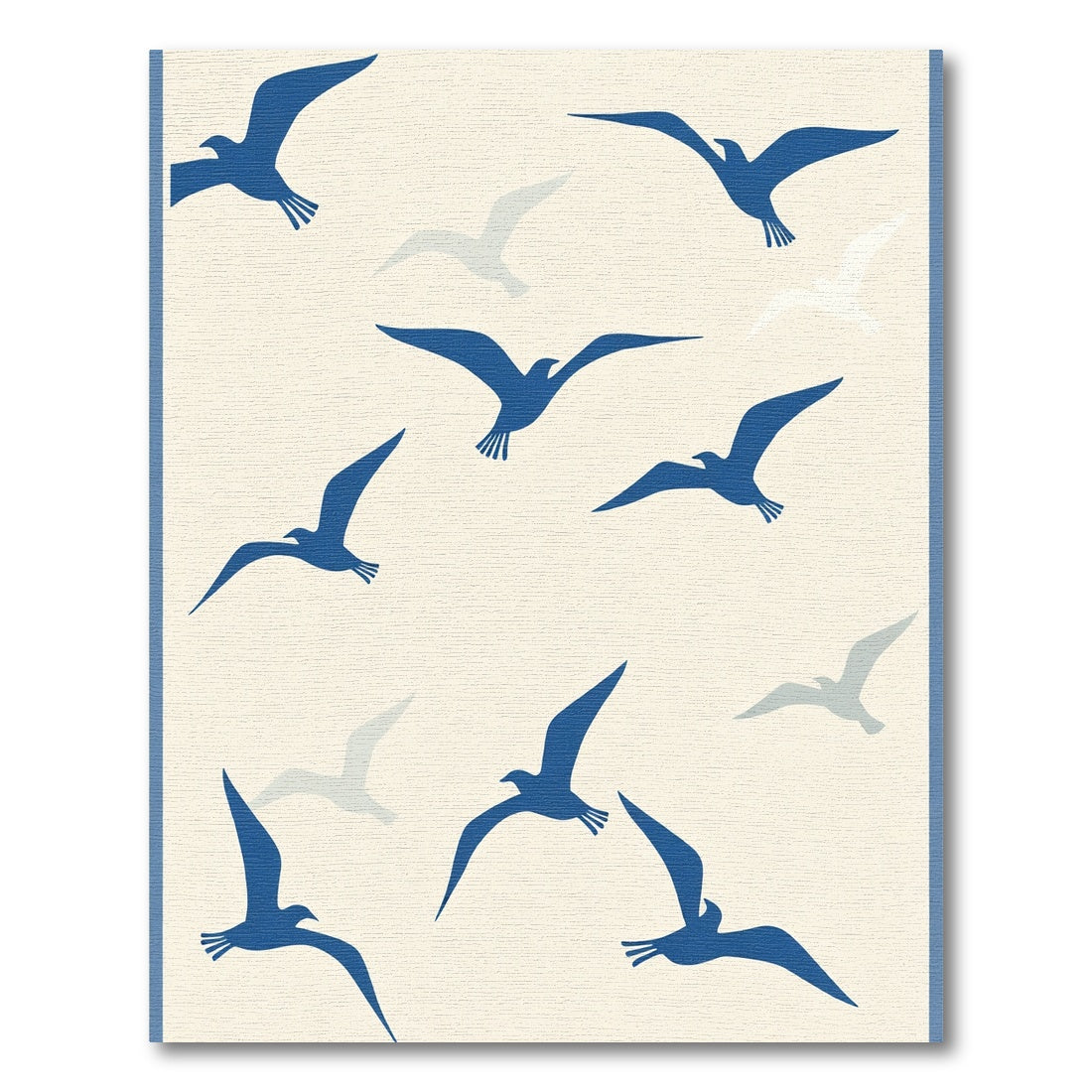 Blue Seagull Flight Meadow Rug