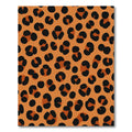Orange Black Spotted Animal Print Rug