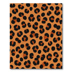 Orange Black Spotted Animal Print Rug