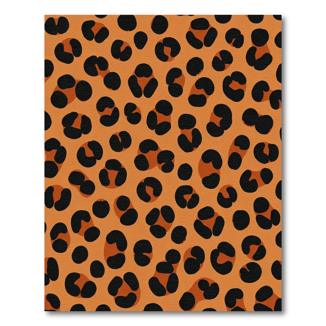 Orange Black Spotted Animal Print Rug