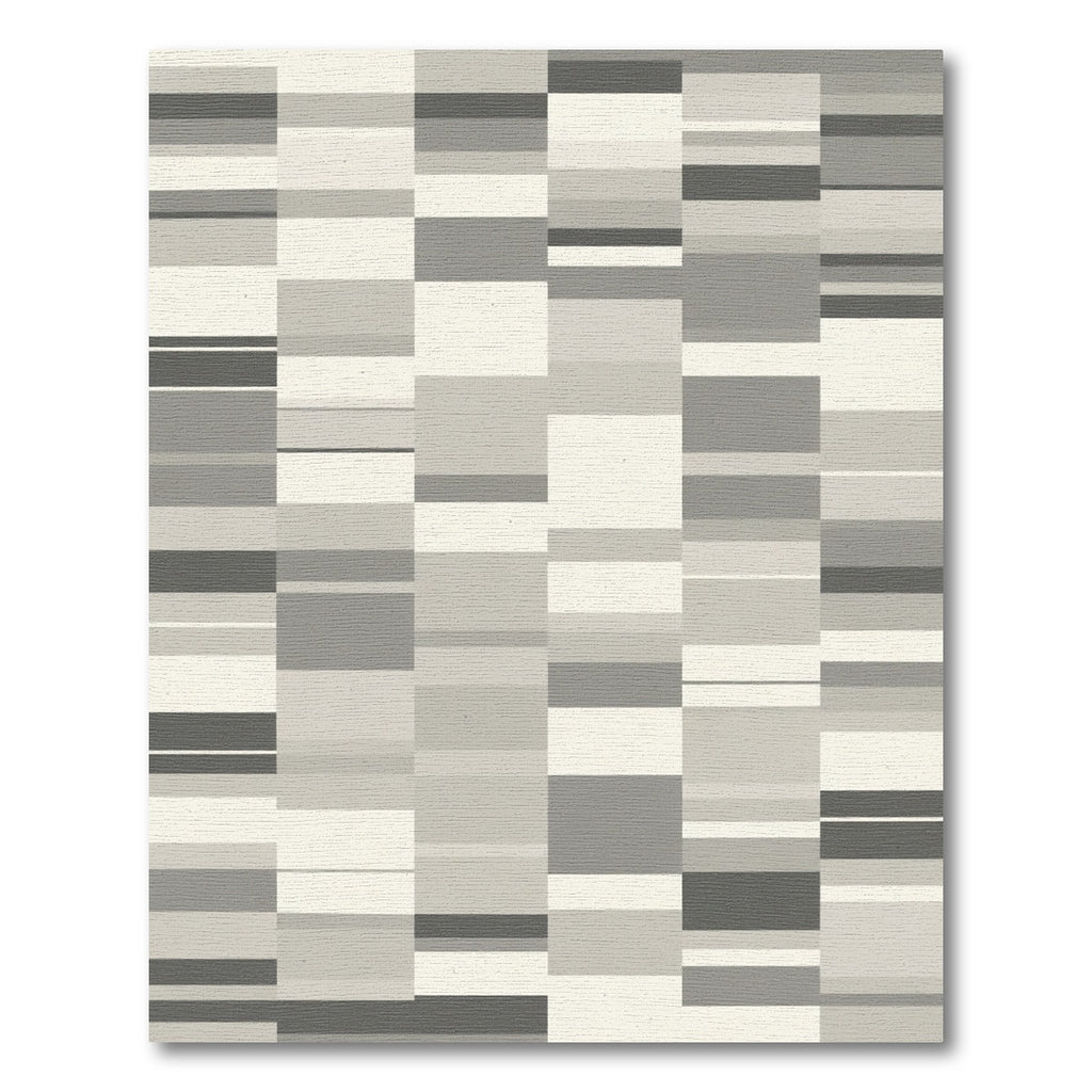 Monochromatic Geometric Stripe Arrangement Rug