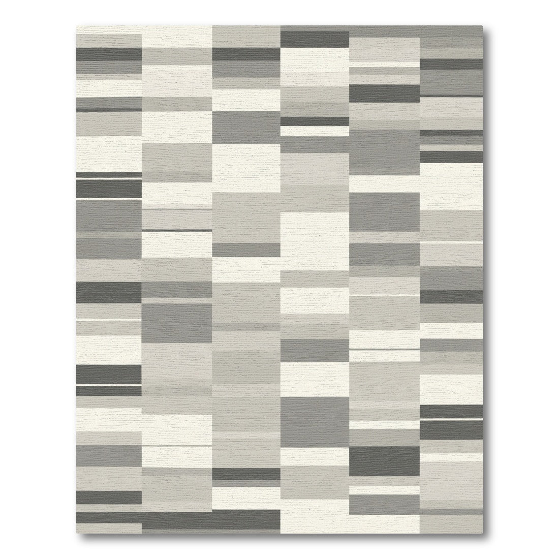 Monochromatic Geometric Stripe Arrangement Rug