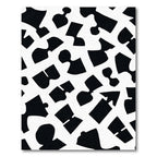 Black And White Jigsaw Puzzle Shapes Rug