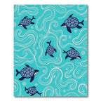 Blue Ocean Turtle Swirls Rug