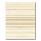 Cream Beige Wide Thin Stripe Rug