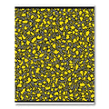 Golden Yellow Abstract Organic Forms Rug