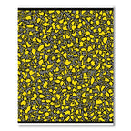 Golden Yellow Abstract Organic Forms Rug