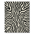 Black White Zebra Stripe Abstract Rug