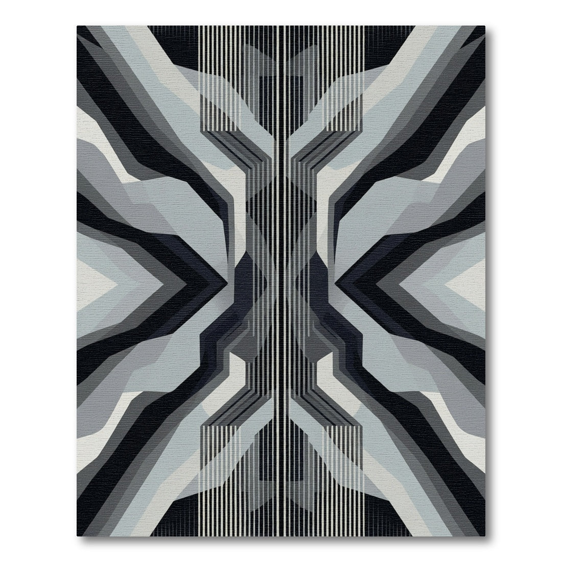 Monochromatic Geometric Layered Abstract Rug