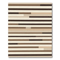 Neutral Wood Grain Horizontal Bands Rug