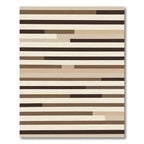 Neutral Wood Grain Horizontal Bands Rug