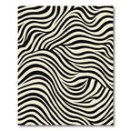 Natural Black Cream Swirl Stripes Rug