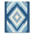 Ocean Blue Gradient Diamond Stripes Rug